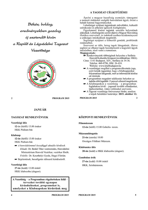 2015-ös program