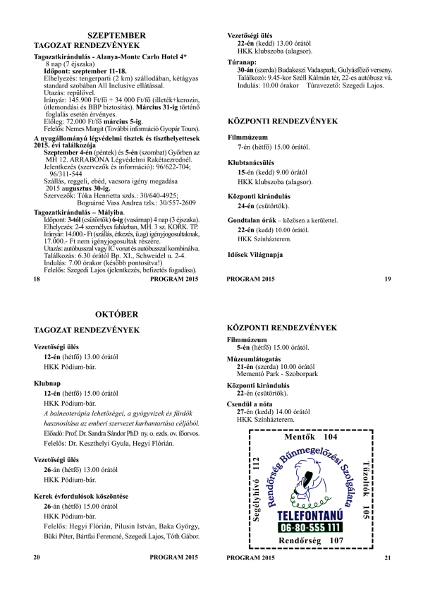 2015-ös program