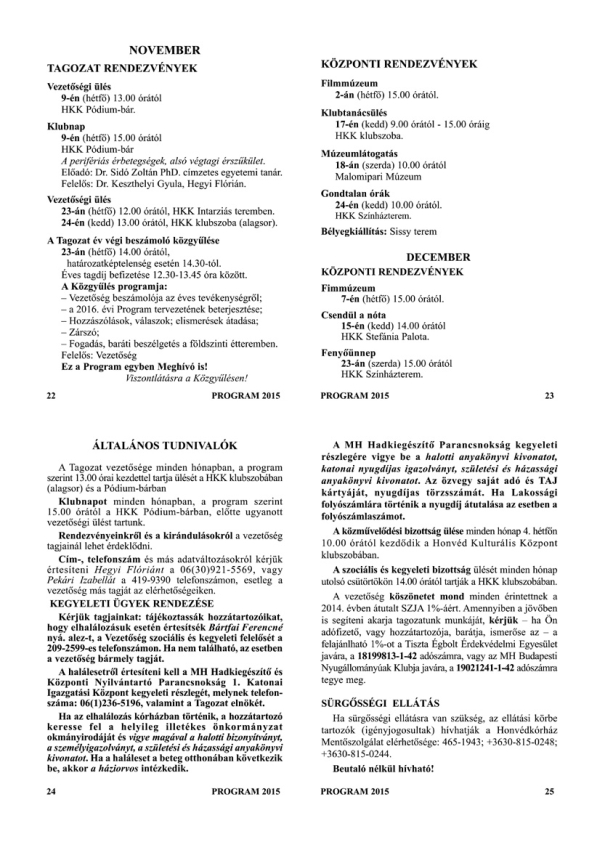 2015-ös program